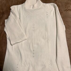 Elegant White Turtleneck Sweater